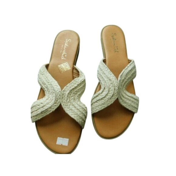 Splendid Size 11 Flat Rope Covered Sandals Flats - Picture 1 of 3